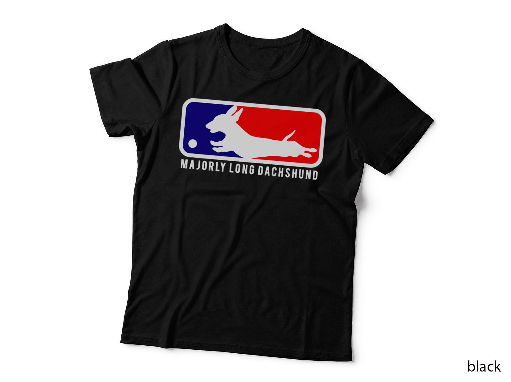 Majorly Long Dachshund Baseball T-Shirt