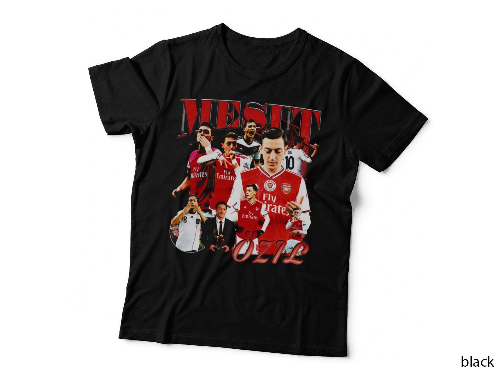 Mesut Ozil Arsenal Fly Emirates T-Shirt, Football Fan Gift, Soccer Player Art