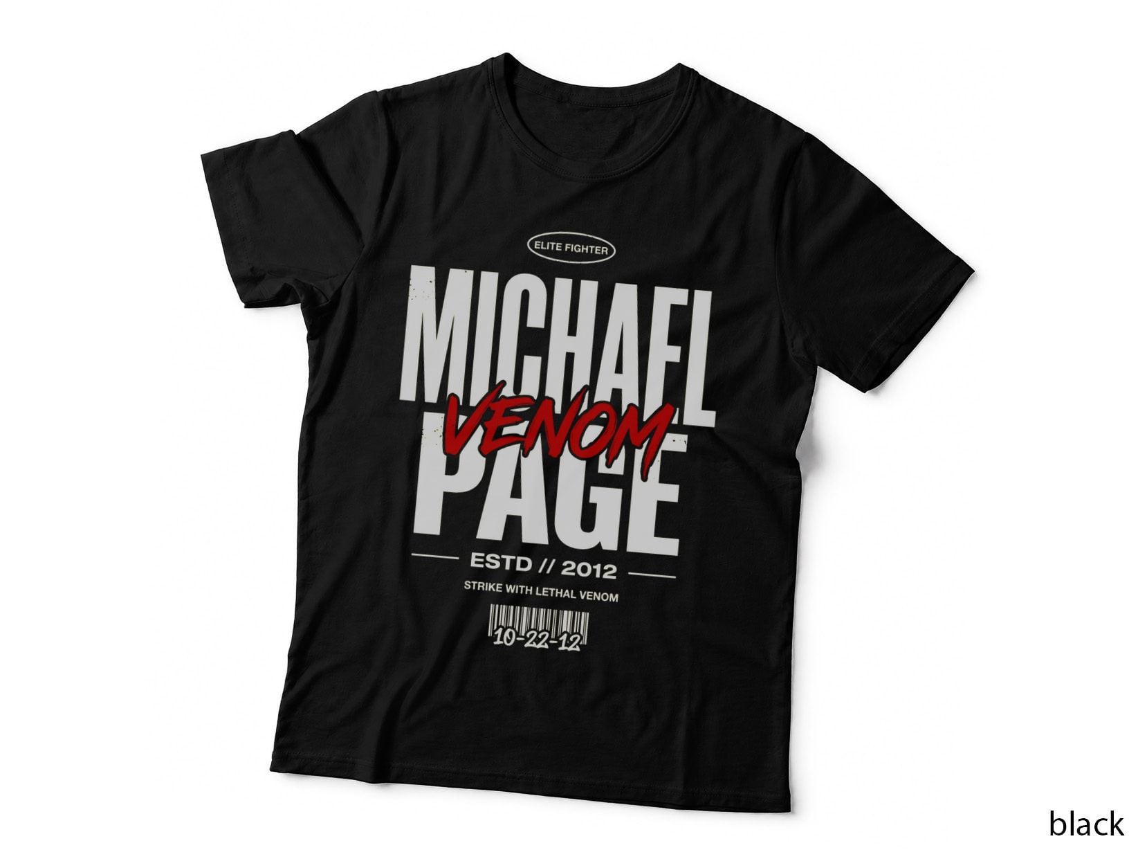 Michael Venom Wages MMA Fighter T-Shirt, Elite Fighter Print, Cage Fight Tee