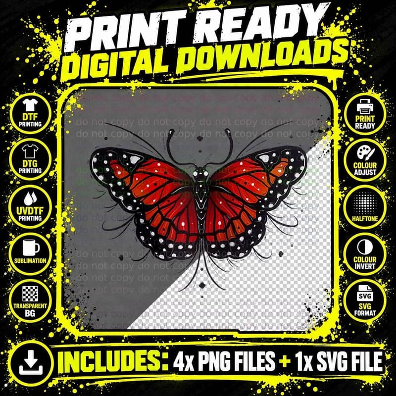Monarch Butterfly Insect Lover, Cool Design Lifestyle Png SVG Digital Bundle