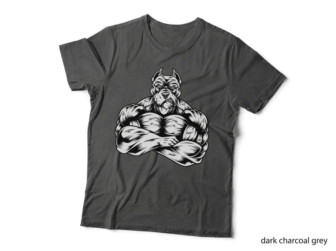 Muscles Pitbull Dog Lover Workout Gym Fitness Powerlifter T-Shirt