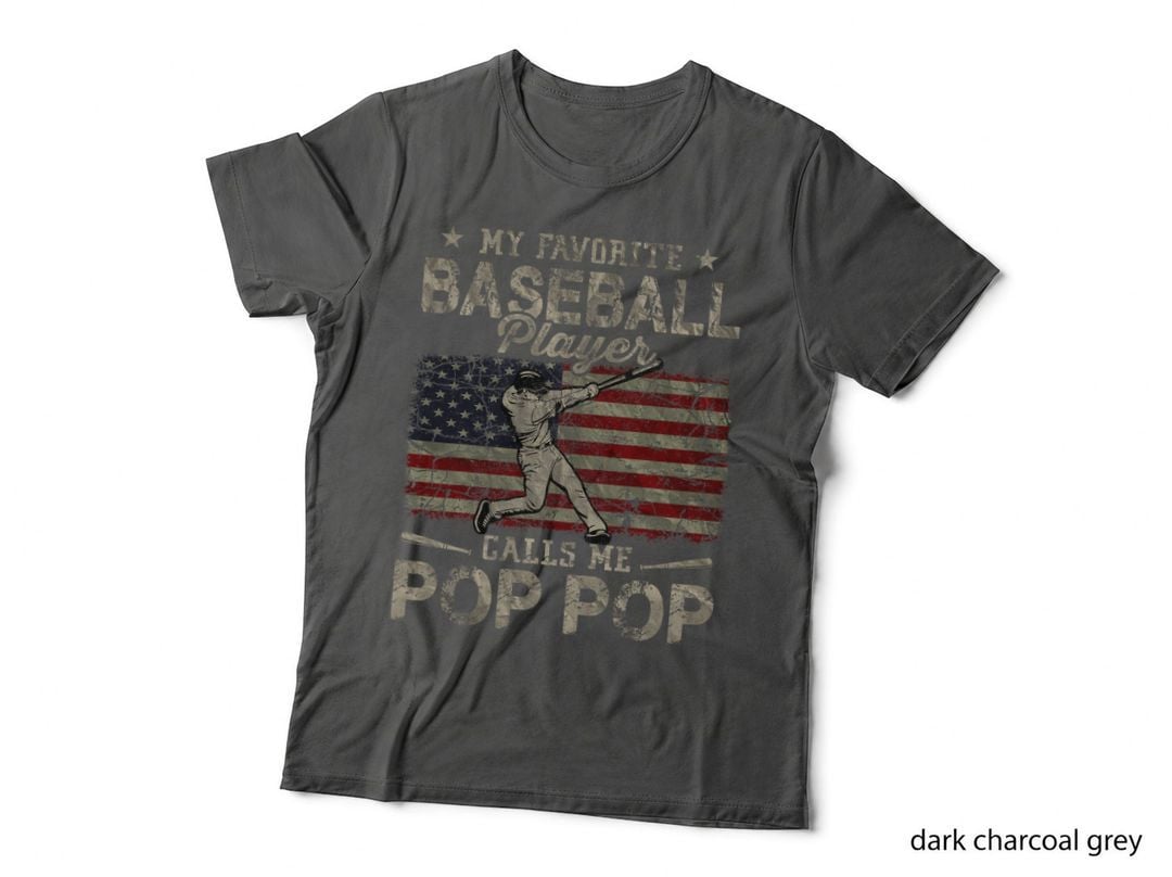 My Favorite Baseball Player Calls Me Pop Pop Father's Day T-Shirt