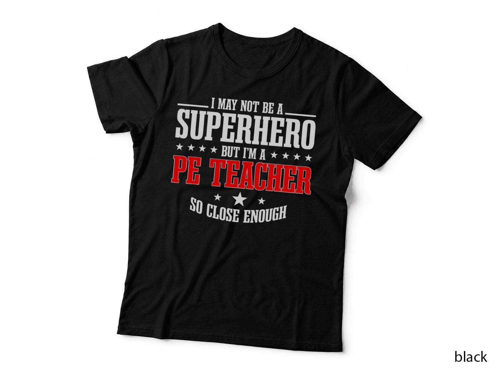PE Teacher Gym Coach Physical Education Instructor Superhero T-Shirt