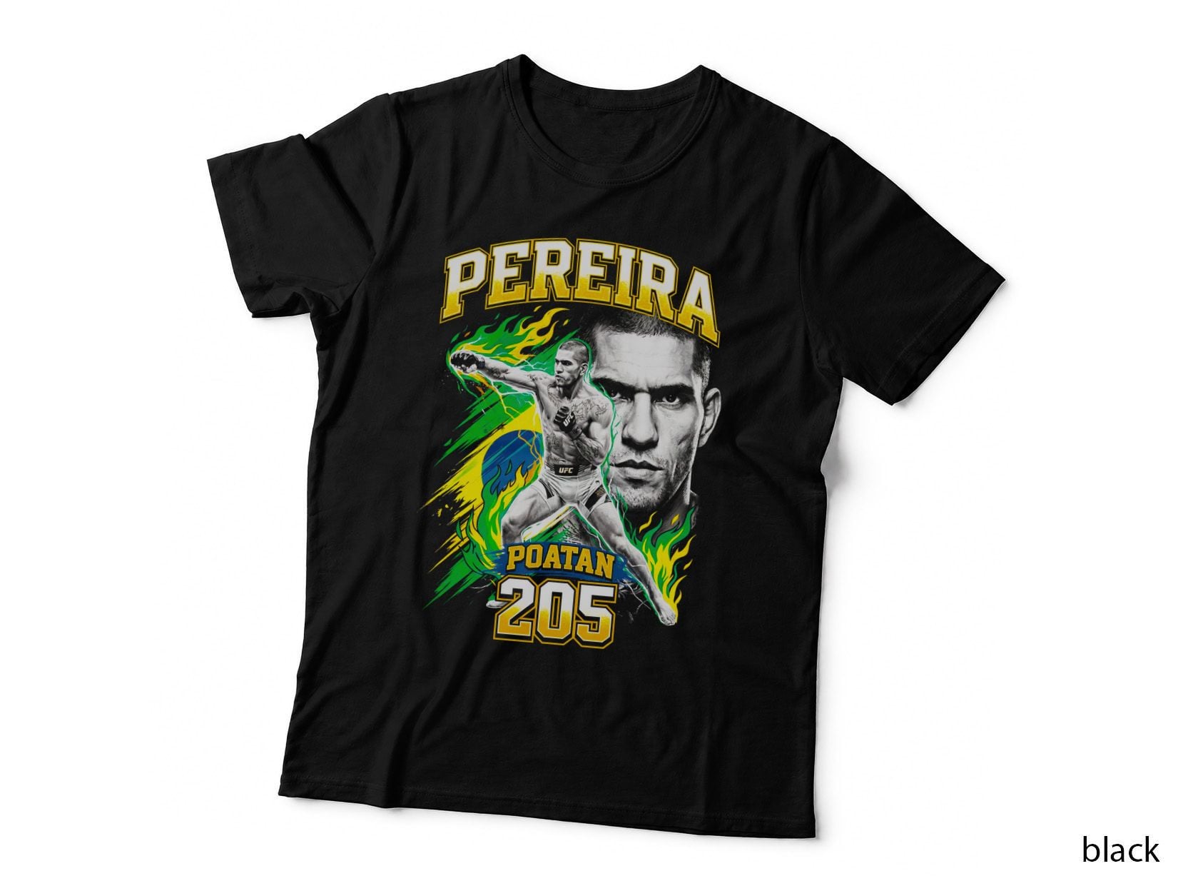Pereira MMA 205 Fight Tee, Cage Combat Apparel, Martial Arts Gift