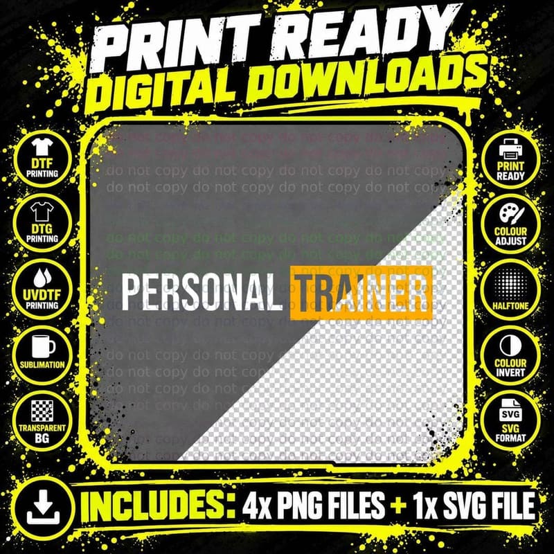Personal Trainer Fitness Meme Funny Gym Workout Lovers Png SVG Digital Bundle