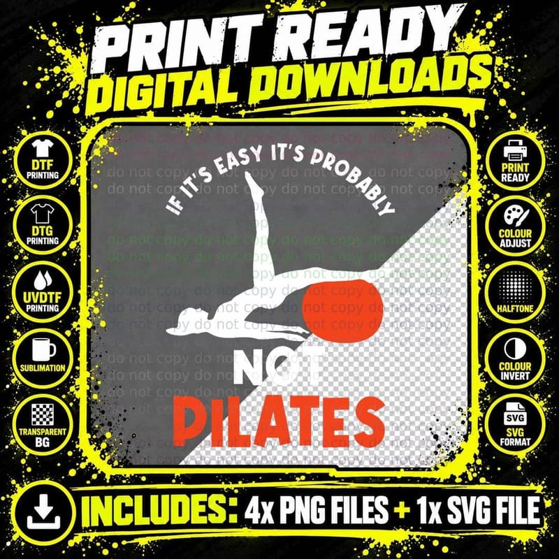 Pilates Instructor Personal Fitness Trainer Gym Lover Png SVG Digital Bundle
