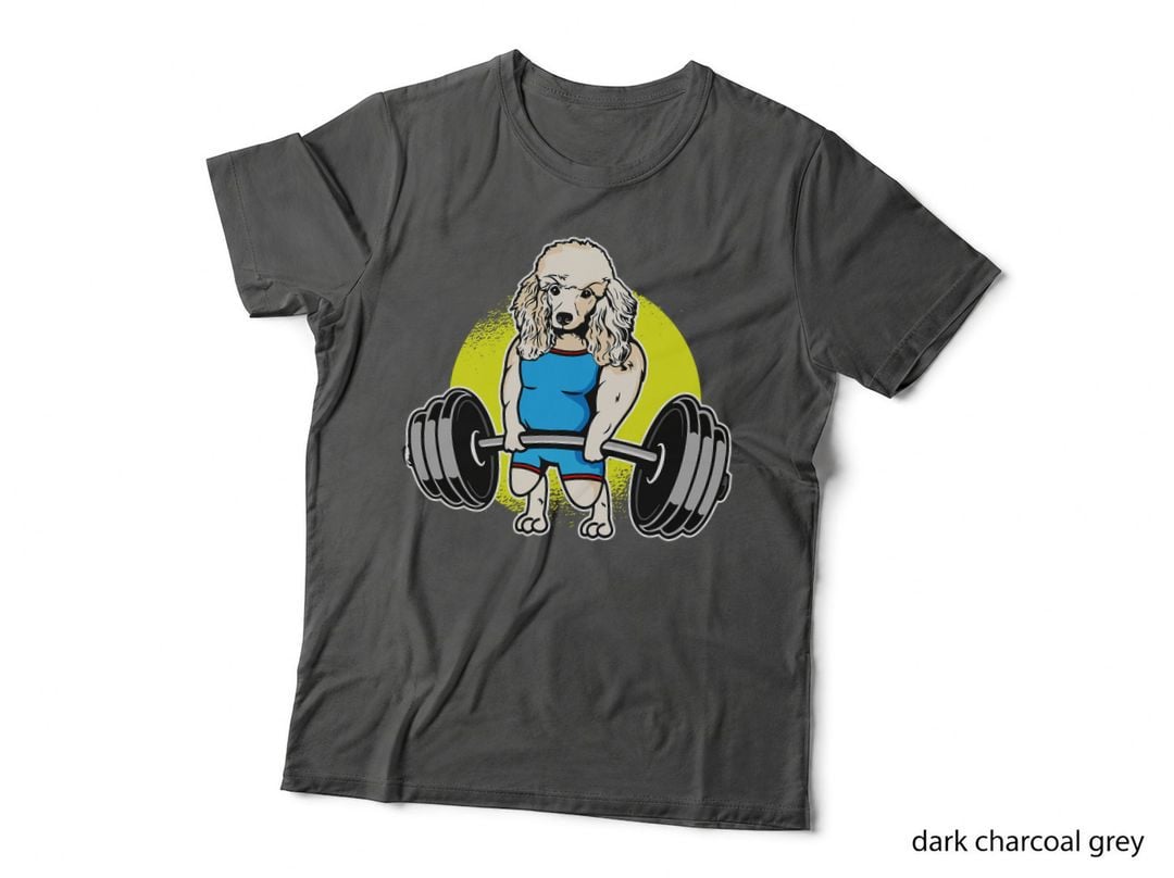 Poodle Weightlifting I Funny Deadlift Fitness I Gym Poodle T-Shirt