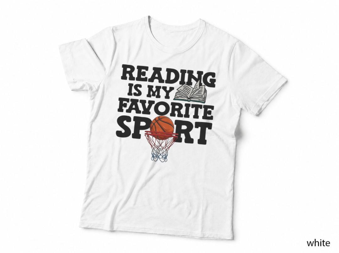 Reading Is My Favorite Sport Basketball World Book Day T-Shirt