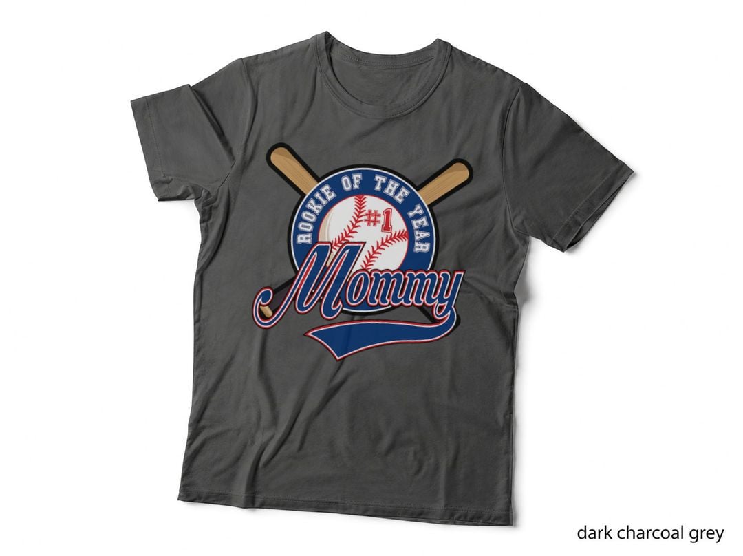 Rookie of the Year Mommy Baseball T-Shirt, Birthday Party Theme
