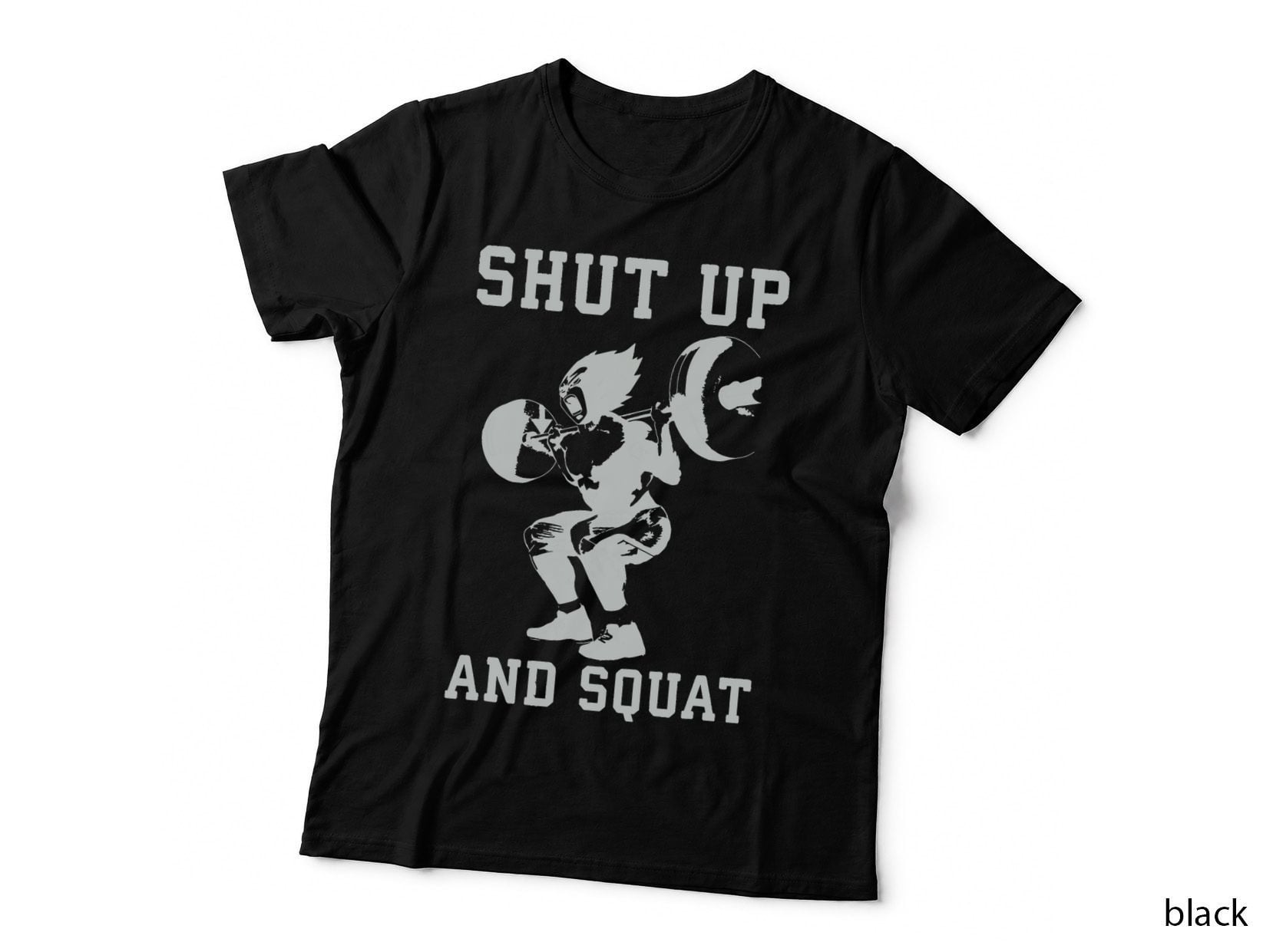 Shut up and Squat - Anime Gym and Workout Motivational T-Shirt