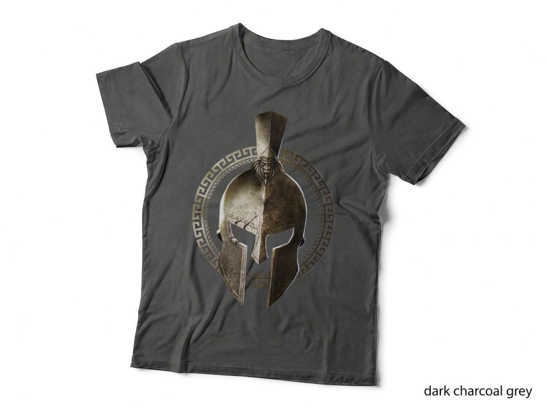 Spartan Helmet Warrior Gladiator Workout Sparta Greek Gym, Gift T-Shirt