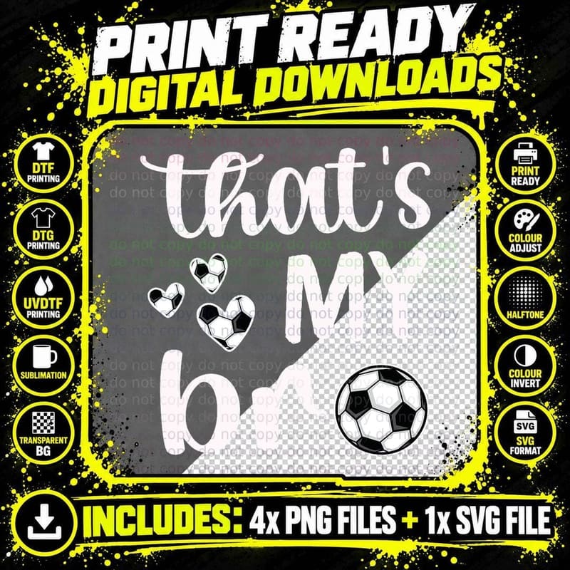 That's My Bro Soccer Sister Soccer Brother T-Shirt Png SVG Digital Bundle