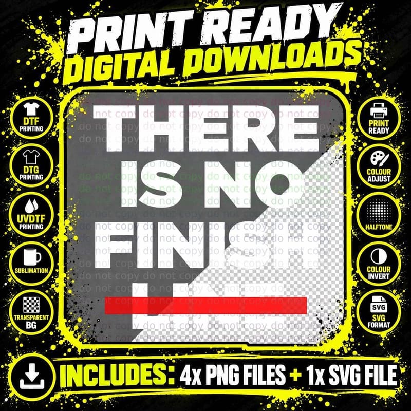 There Is No Finish Line T-Shirt - Cool Motivational Gym Png SVG Digital Bundle