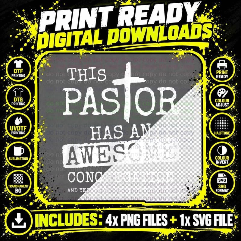 This Pastor Has an Awesome Congregation Png SVG Digital Bundle
