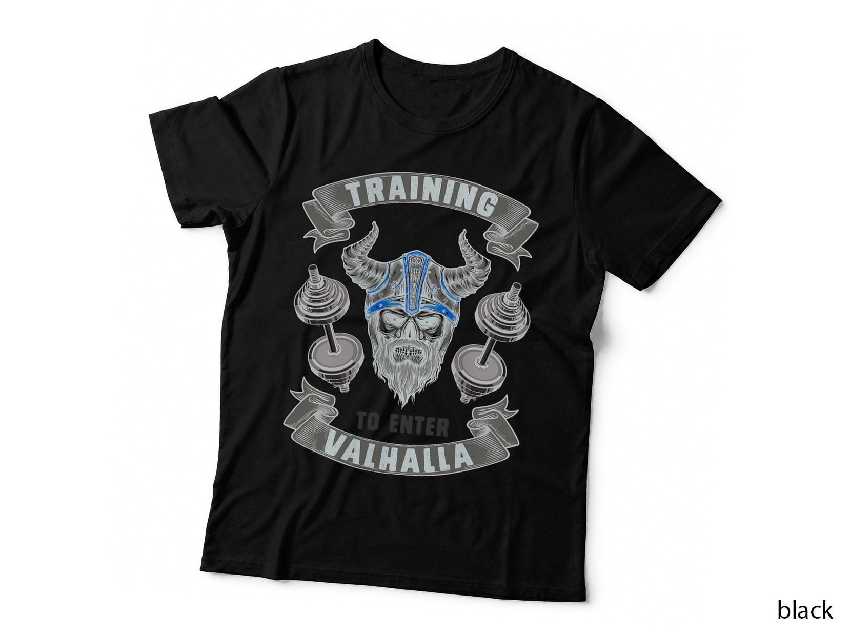 Training to Enter Valhalla Weightlifting Gym Workout Fitness, Muscle T-Shirt