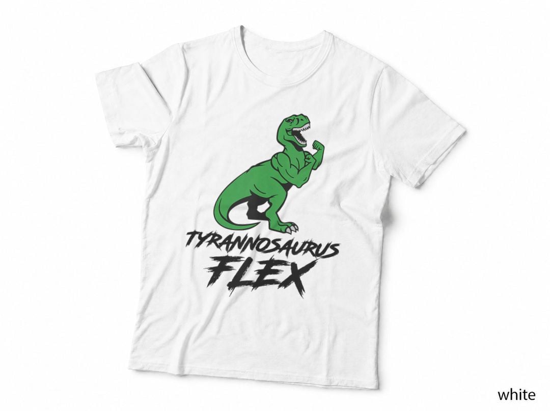 Tyrannosaurus Flex Gym for Dino Weightlifters, Gift T-Shirt