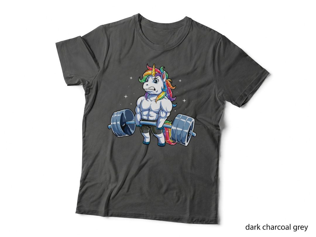 Unicorn Weightlifting T Shirt Deadlift Fitness Gym Women Tee