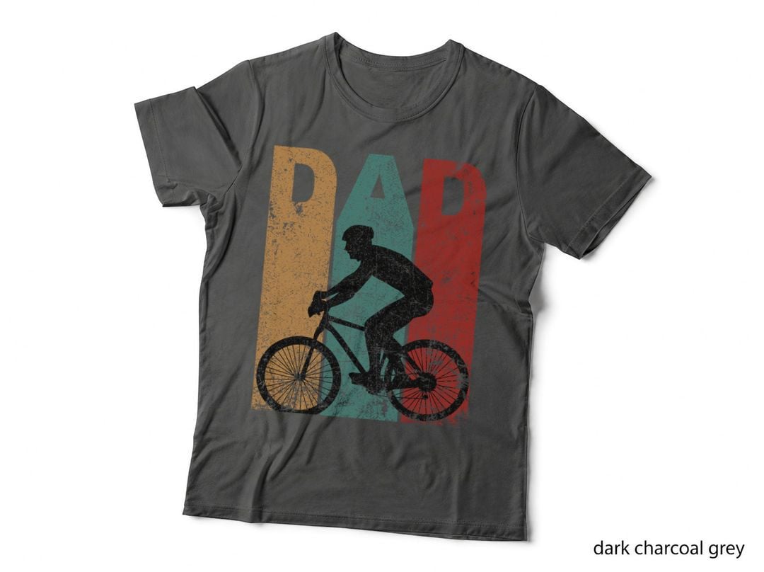 Vintage Bicycle Dad Cycling Cyclist Daddy Father's Day Gift T-Shirt