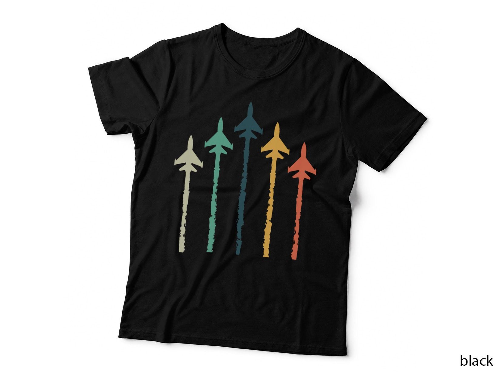 Vintage Jet Fighter Retro Aviation Aircraft Plane Air Force T-Shirt
