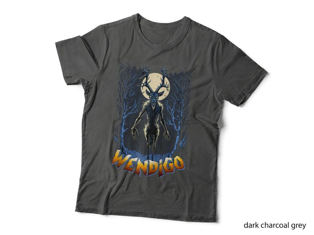 Wendigo Supernatural Monster Folklore Cryptid Full Moon, Cool Design T-Shirt