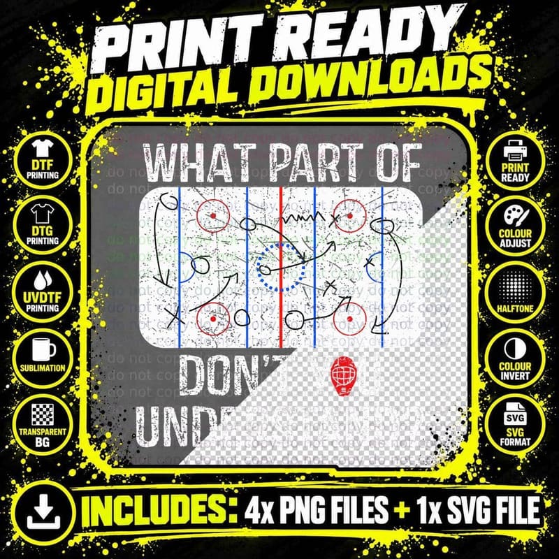 What Part of Don't You Understand Funny Hockey Mom Dad Png SVG Digital Bundle