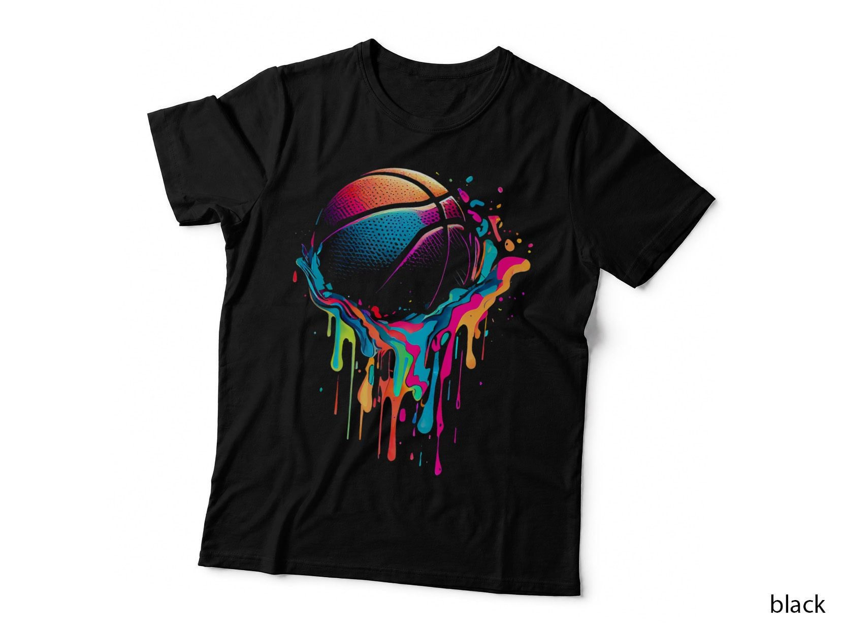 Abstract Artistic Dropping Basketball Art Graphic Gift T-Shirt
