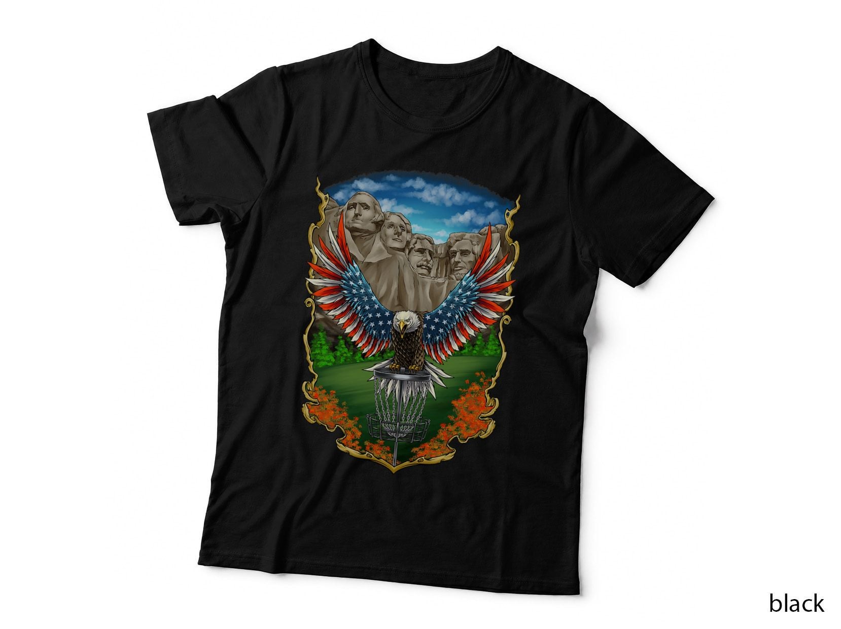 American Bald Eagle Majestic Symbol of Freedom and Disc Golf T-Shirt