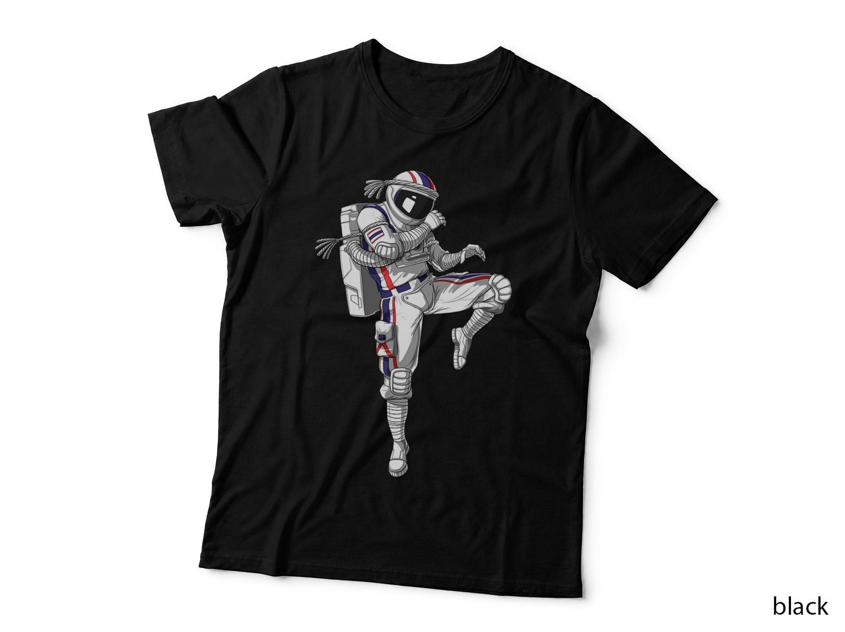Astronaut Muay Thai Boxing Karate Kickboxing Martial Arts T-Shirt