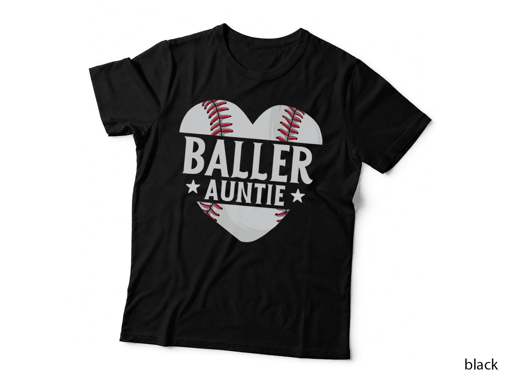 Baseball Aunt Gift Baller Auntie Mother's Day Mom Women T-Shirt