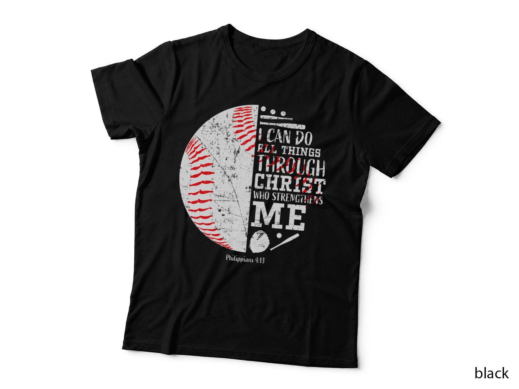 Baseball Gifts Teen Boys Men Kids Christian Religious Verse T-Shirt