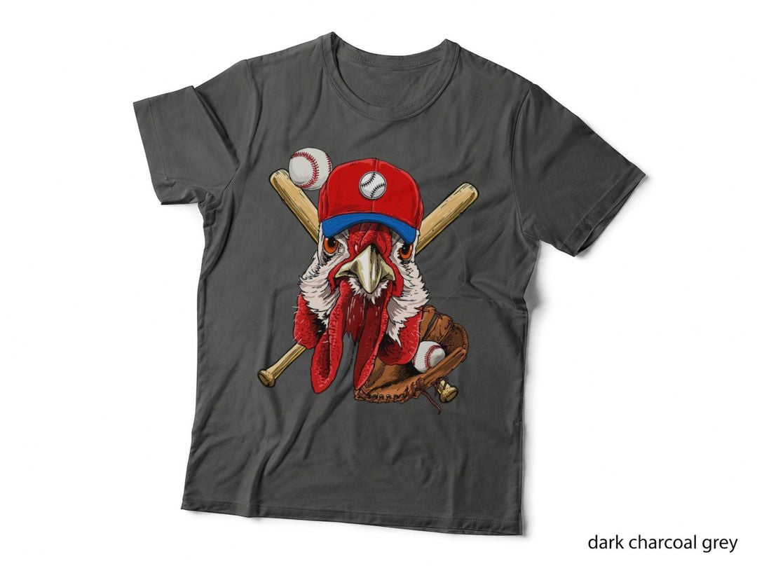 Baseball Player Chicken Pitcher Catcher Baseball Coach Farm T-Shirt