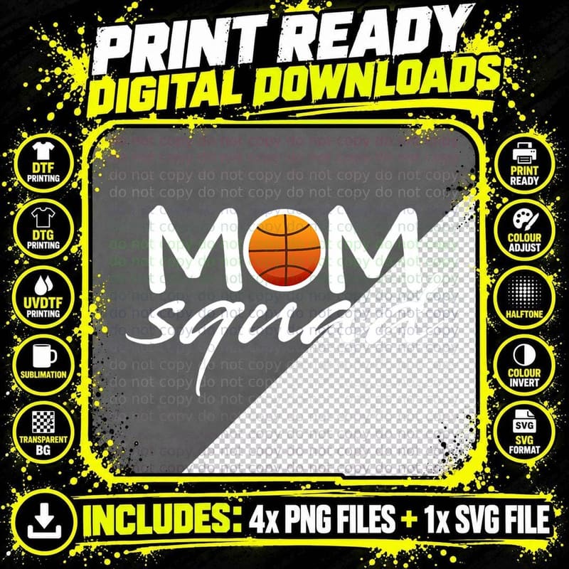 Basketball Mom Shirt - Cheer Leader Squad Gift Shirt Png SVG Digital Bundle