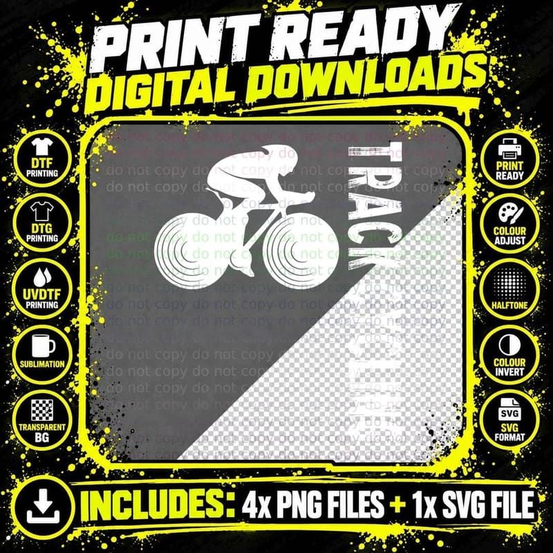 Bike Racing Sports Indoor Track Cycling Cyclist Biking Png SVG Digital Bundle