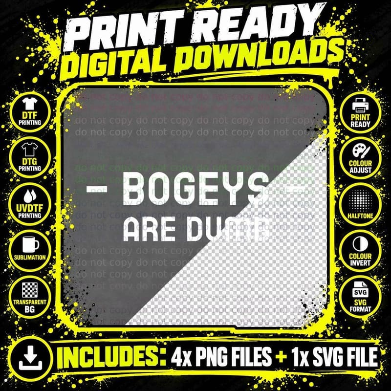Bogeys Are Dumb Funny Golf Shirt T-Shirt Png SVG Digital Bundle