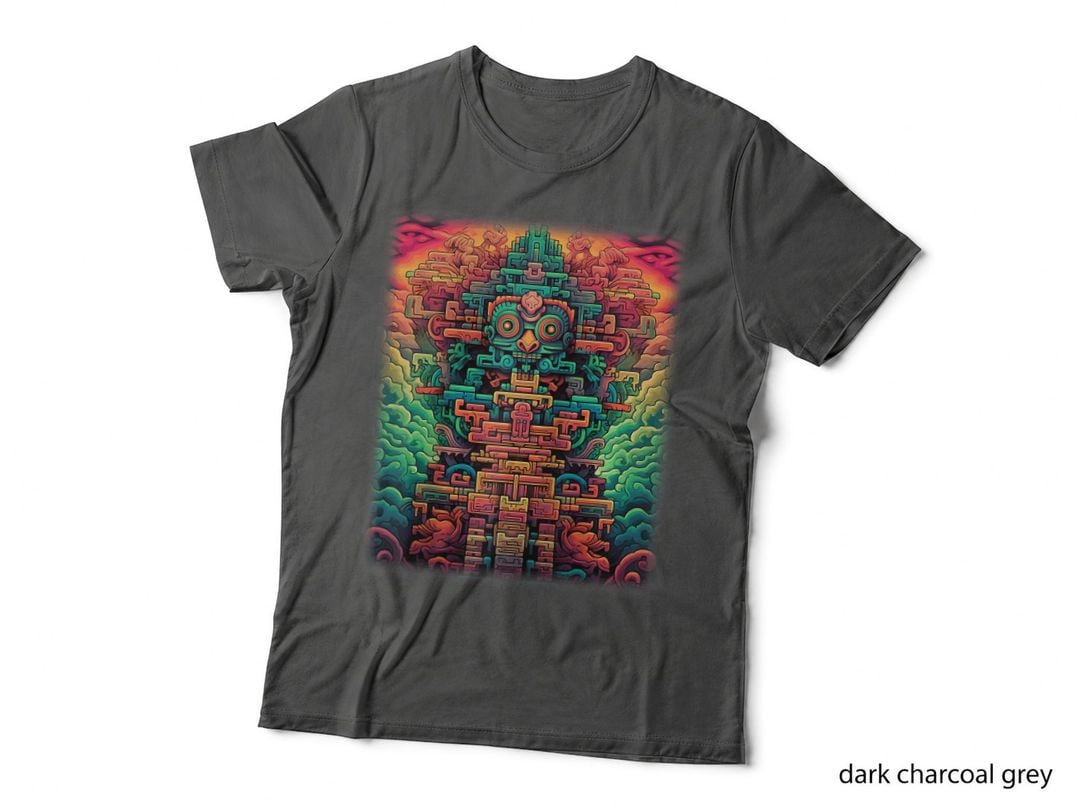Colorful Aztec Inka Maya Design Psychedelic Mystic Graphic T-Shirt