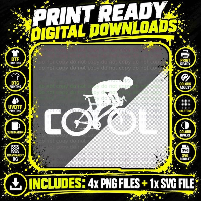 Cool Cycling Bicycle Bicycling Lover Bike Cyclist Men Png SVG Digital Bundle
