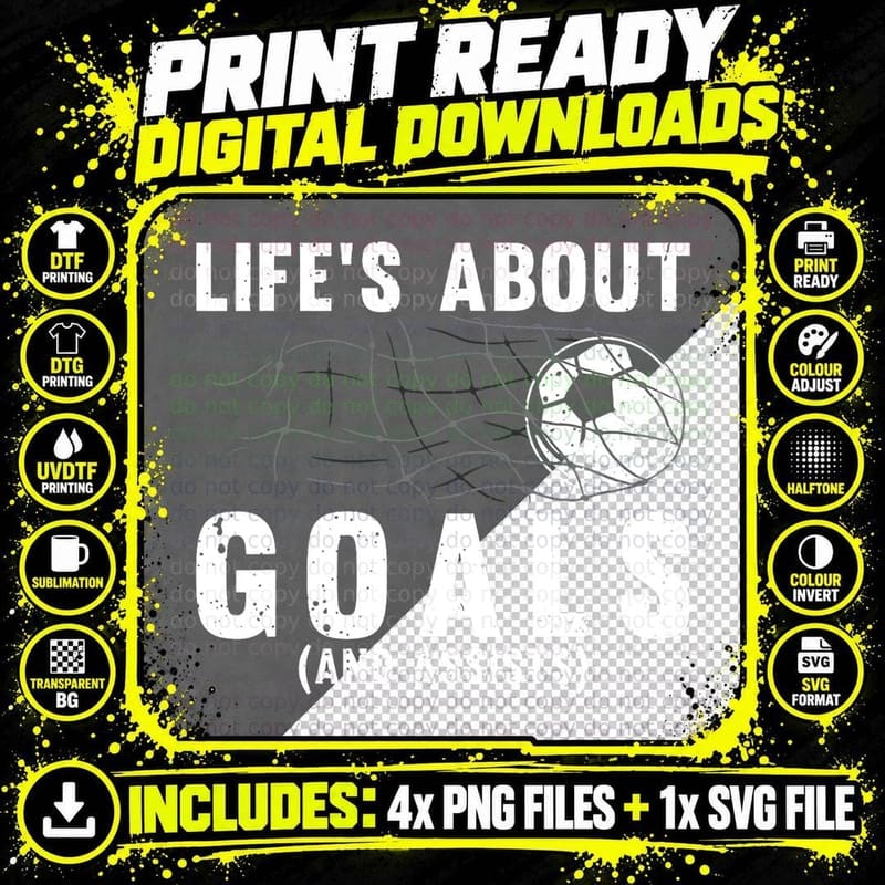Cool Soccer for Men Women Soccer Lovers Player Football Png SVG Digital Bundle