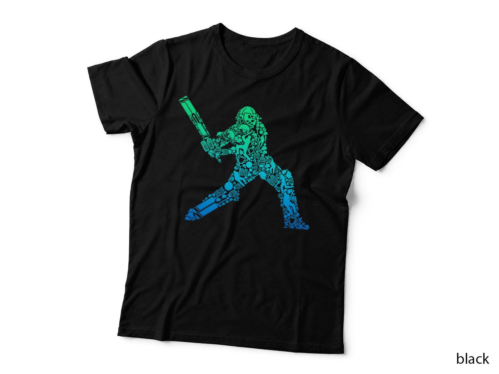 Cricket Player Youth Men Boys Kids T-Shirt