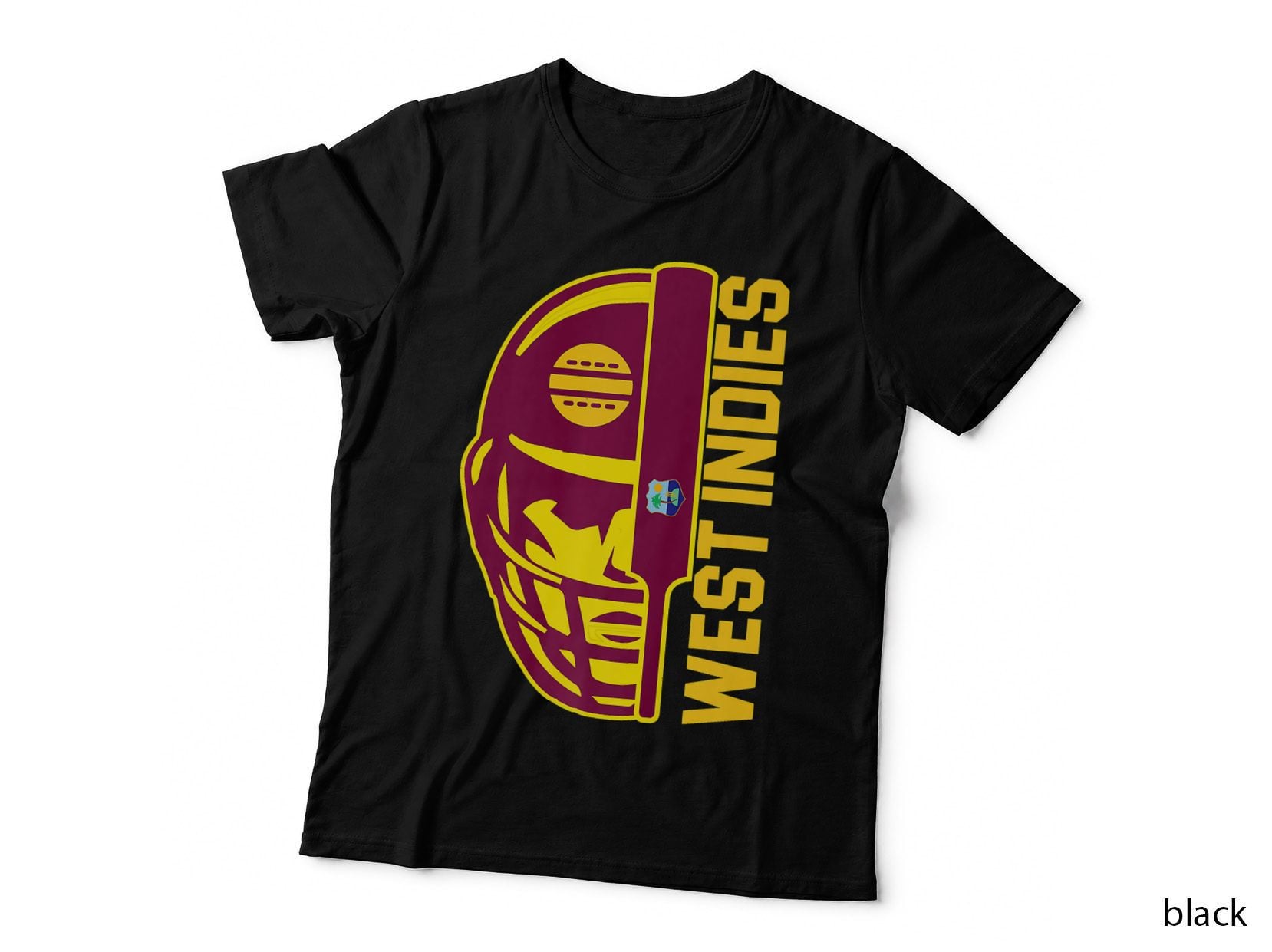 Cricket West Indies Fan Helmet Ball and Bat Design Gift T-Shirt