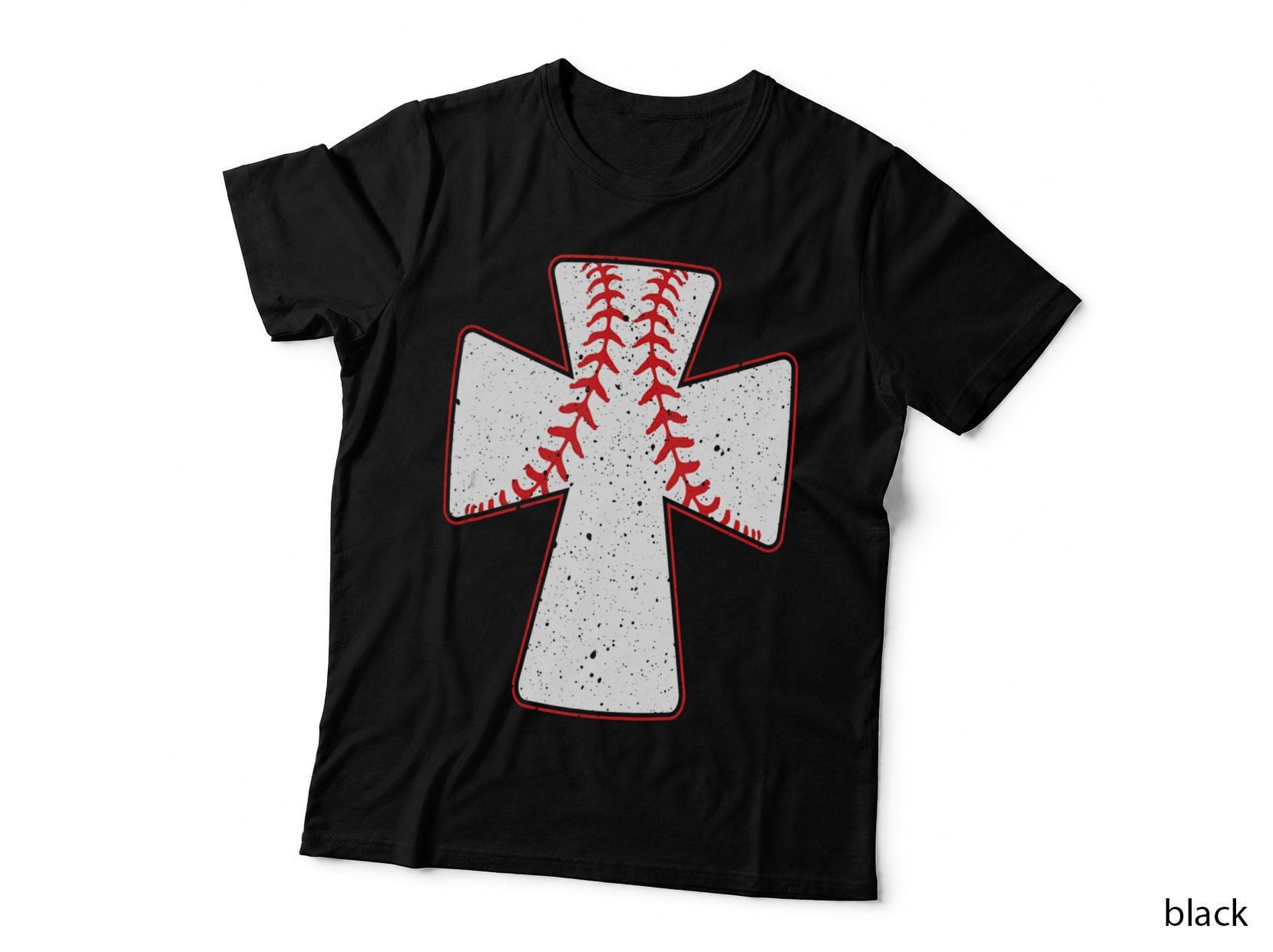 Cute Baseball Cross Artwork Gift Lover Fan T-Shirt