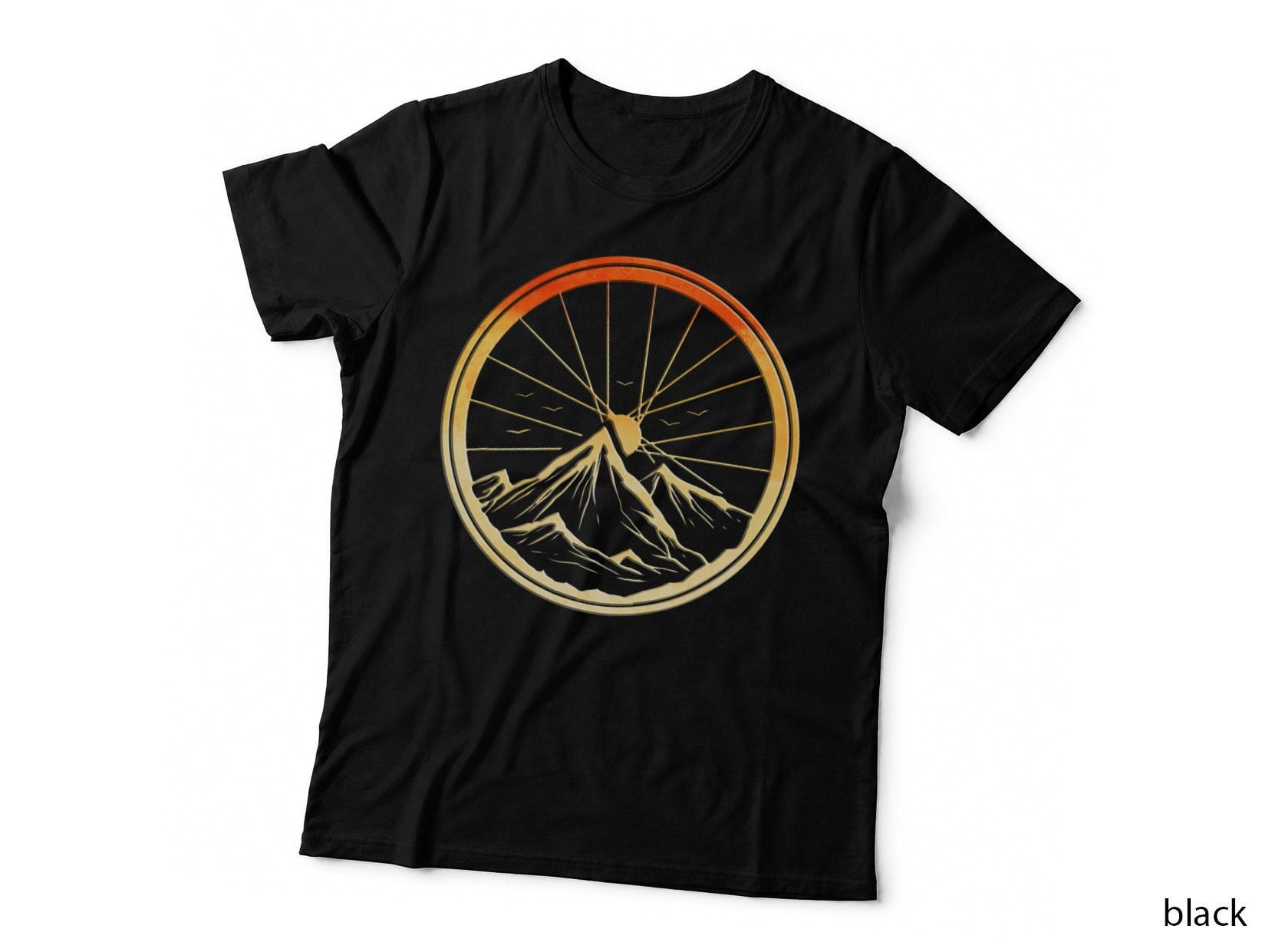 Cycling Lover Bicycle Wheel Design Vintage Mountain Bike T-Shirt