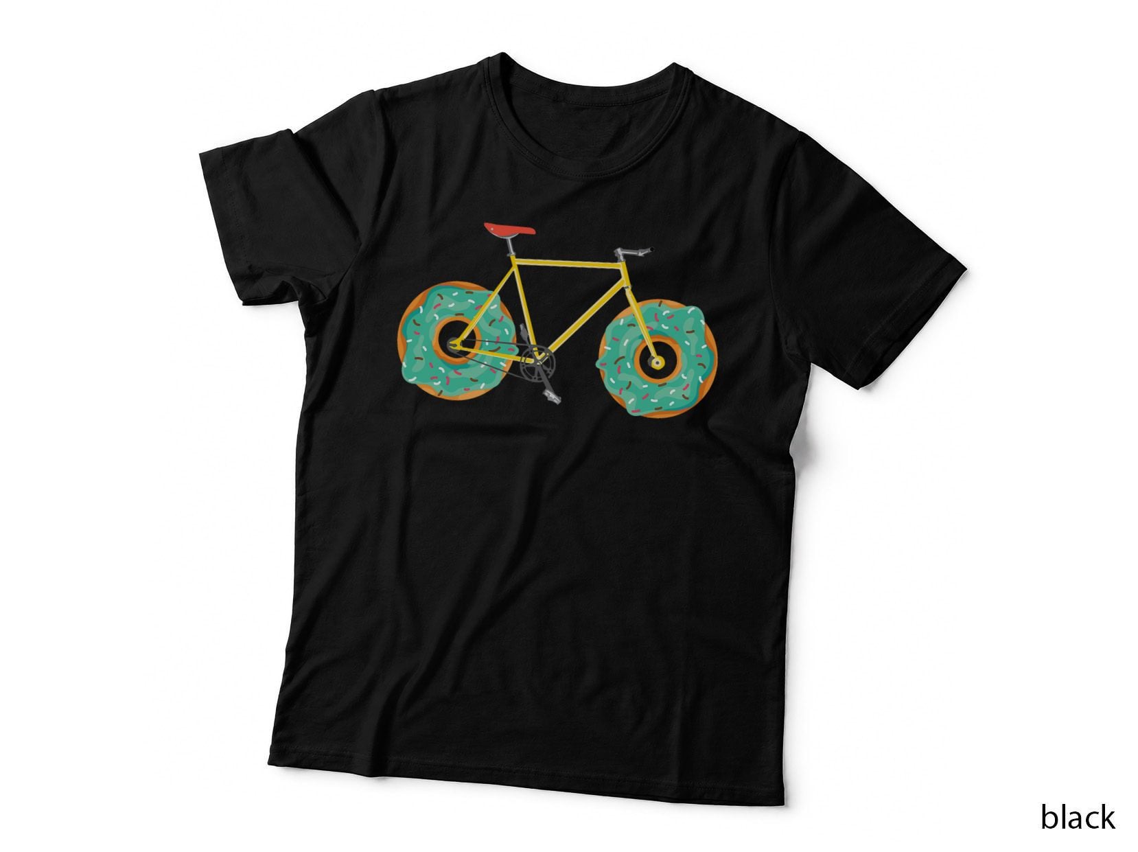 Donut Bike Wheels Bicycle Cyclist Food Lover Cycling T-Shirt