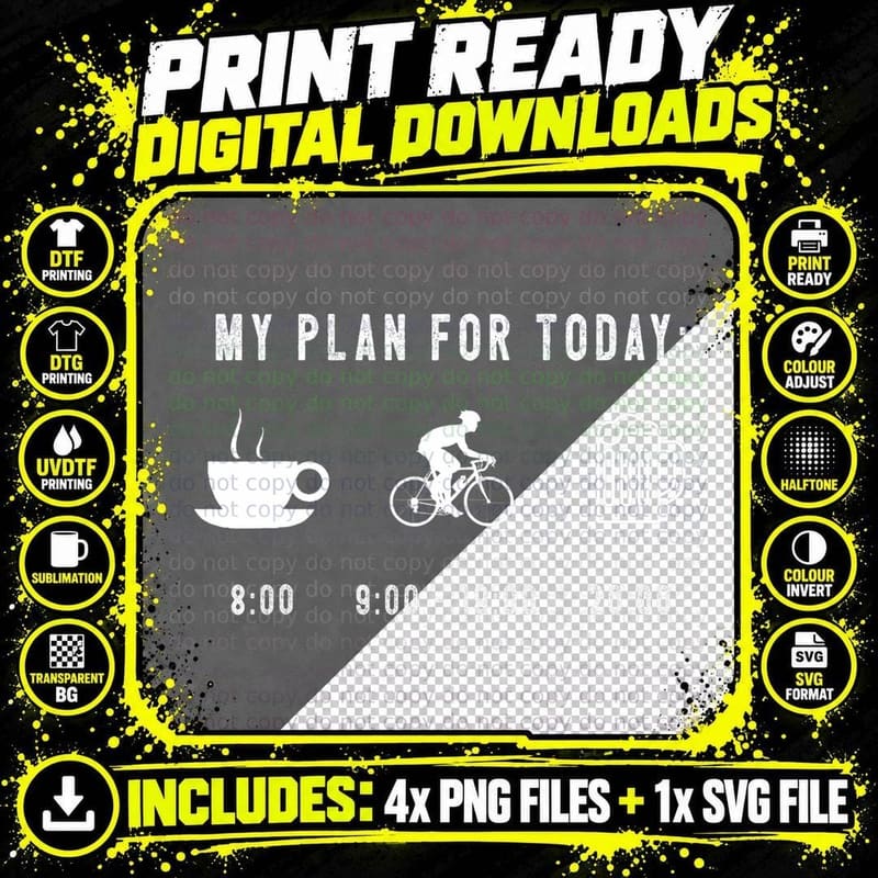 Funny Bicycle Humor Bike Cyclist Graphic Cycling T-Shirt Png SVG Digital Bundle