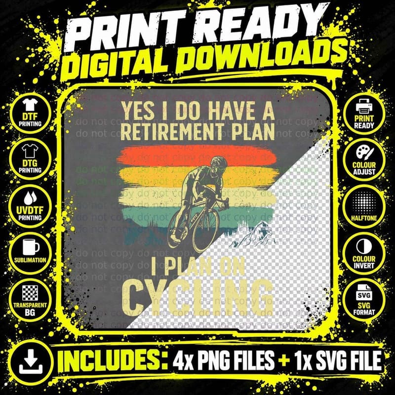 Funny Cycling Art for Men Women Bicyclist Bike Racing Png SVG Digital Bundle