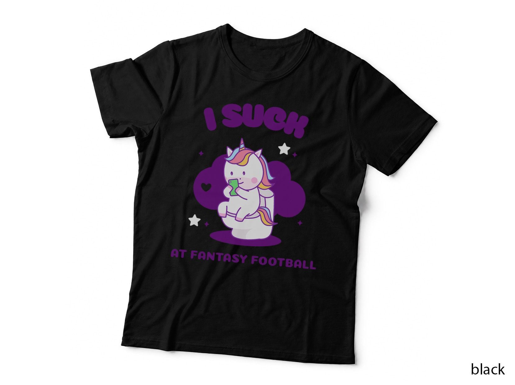 Funny I Suck at Fantasy Football - Men Loser Unicorn T-Shirt