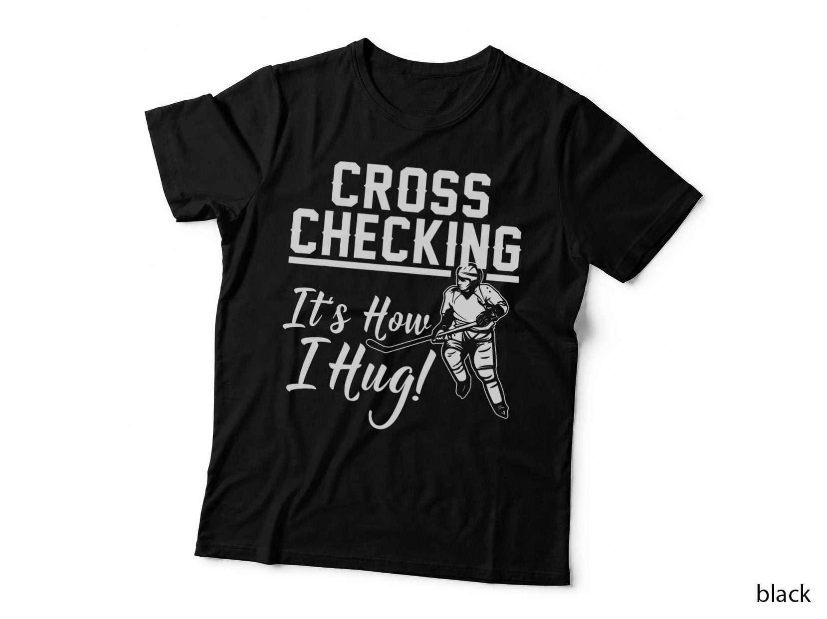 Funny Ice Hockey Gift for Kids Boys Girls Cool Game Player Short Sleeve T-Shirt