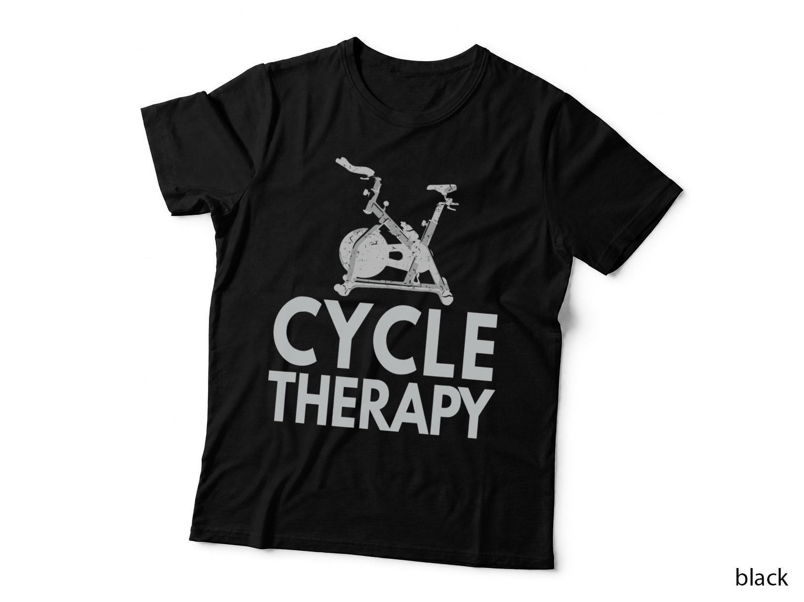 Funny Pun Indoor Spin Class Cycle-Therapy Cycling T-Shirt