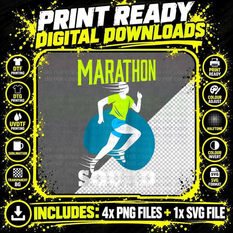 Funny Running Shirt Marathon Squad Team Runner Gift Png SVG Digital Bundle