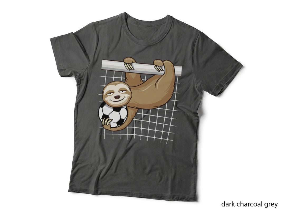Funny Sloth Soccer Lover - Cute Goal Keeper Kids T-Shirt