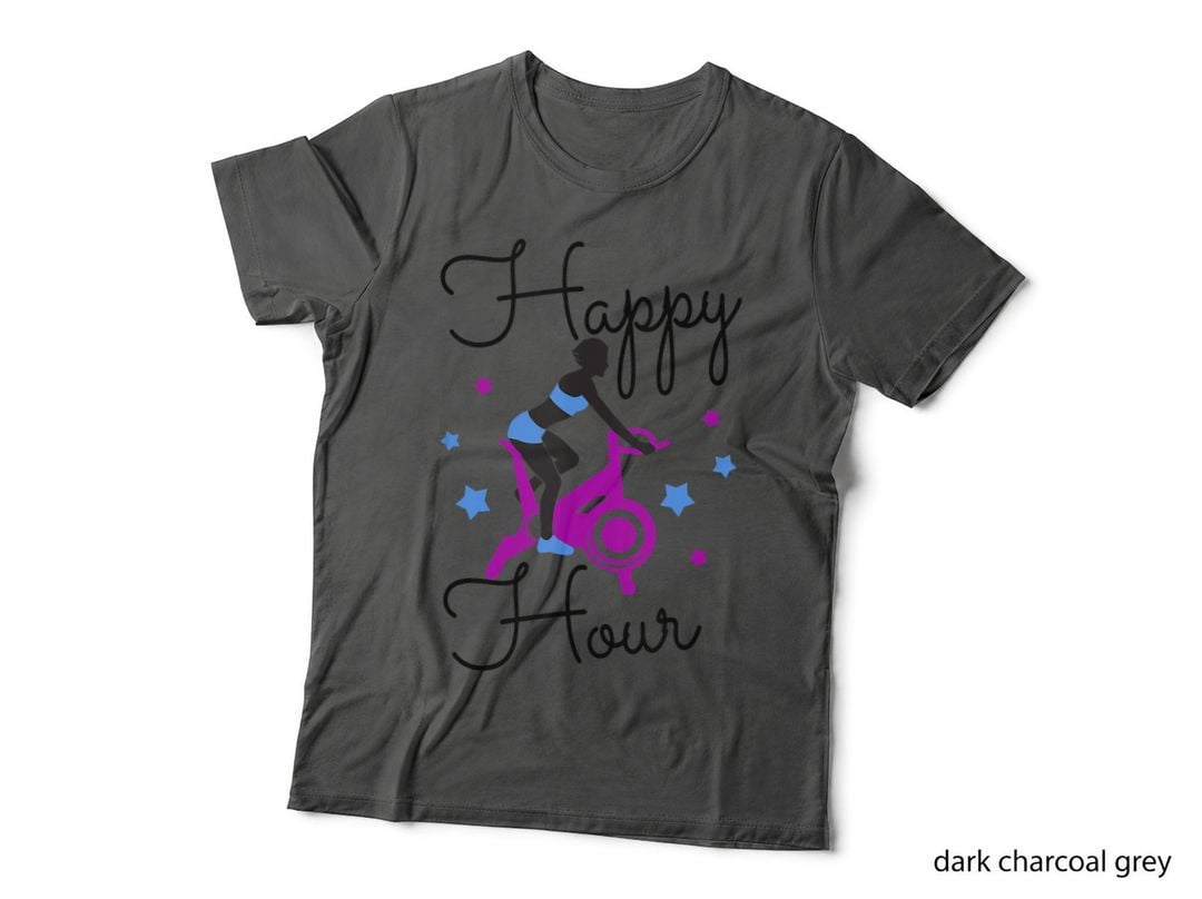 Funny Spin Class Happy Hour Indoor Cycling Spinning Cyclist T-Shirt